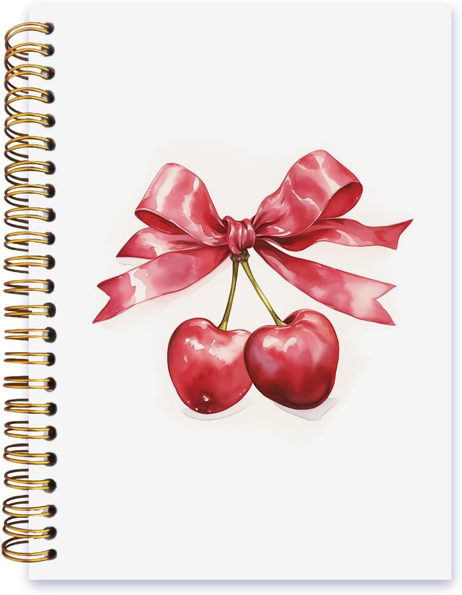 Coquette Red Cherry Bow Notebook | Stylish & Practical Journal
