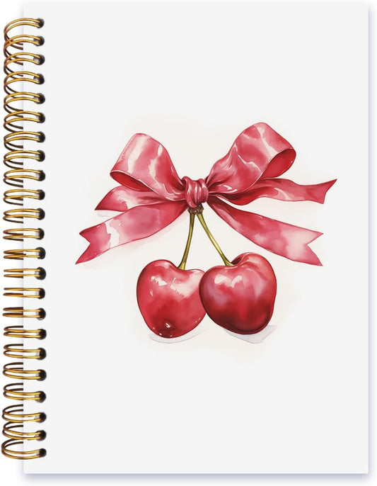 Coquette Red Cherry Bow Notebook | Stylish & Practical Journal