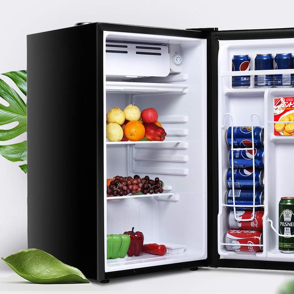 Compact Mini Refrigerator with Freezer for Office and Dorm Use