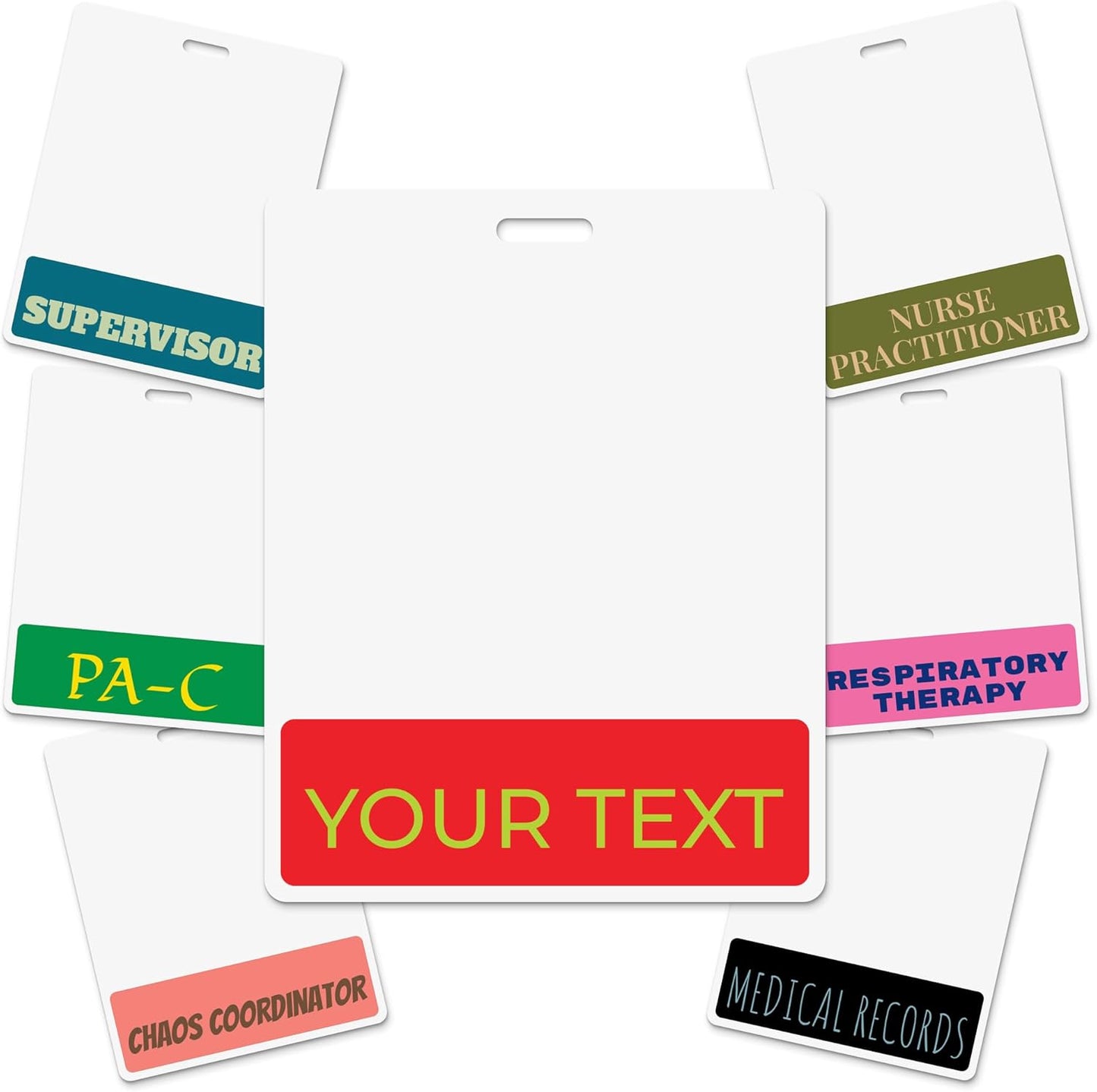 Customizable Horizontal Oversized Badge Buddy ID Backer Card Set