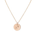 Rose Gold Sagittarius Necklace - Handcrafted Zodiac Charm
