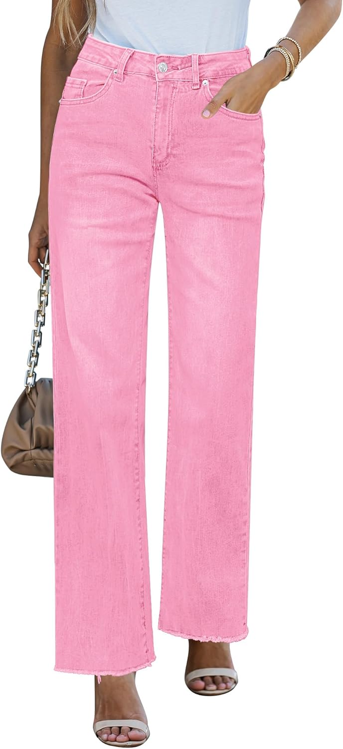 GRAPENT High Waisted Straight Leg Jeans for Women Casual Style