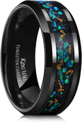 King Will Mens Tungsten Carbide Wedding Band with Foils Inlay - Galaxy