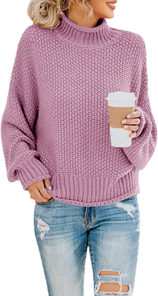 Saodimallsu Womens Turtleneck Oversized Sweater for All Occasions