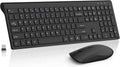 Wireless Keyboard and Mouse Combo - Silent Full-Size Set
