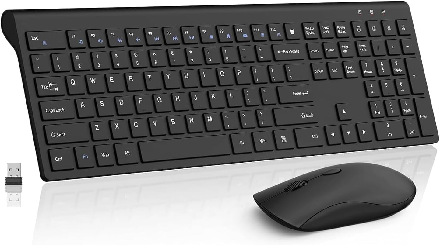 Wireless Keyboard and Mouse Combo for Silent Typing Experience