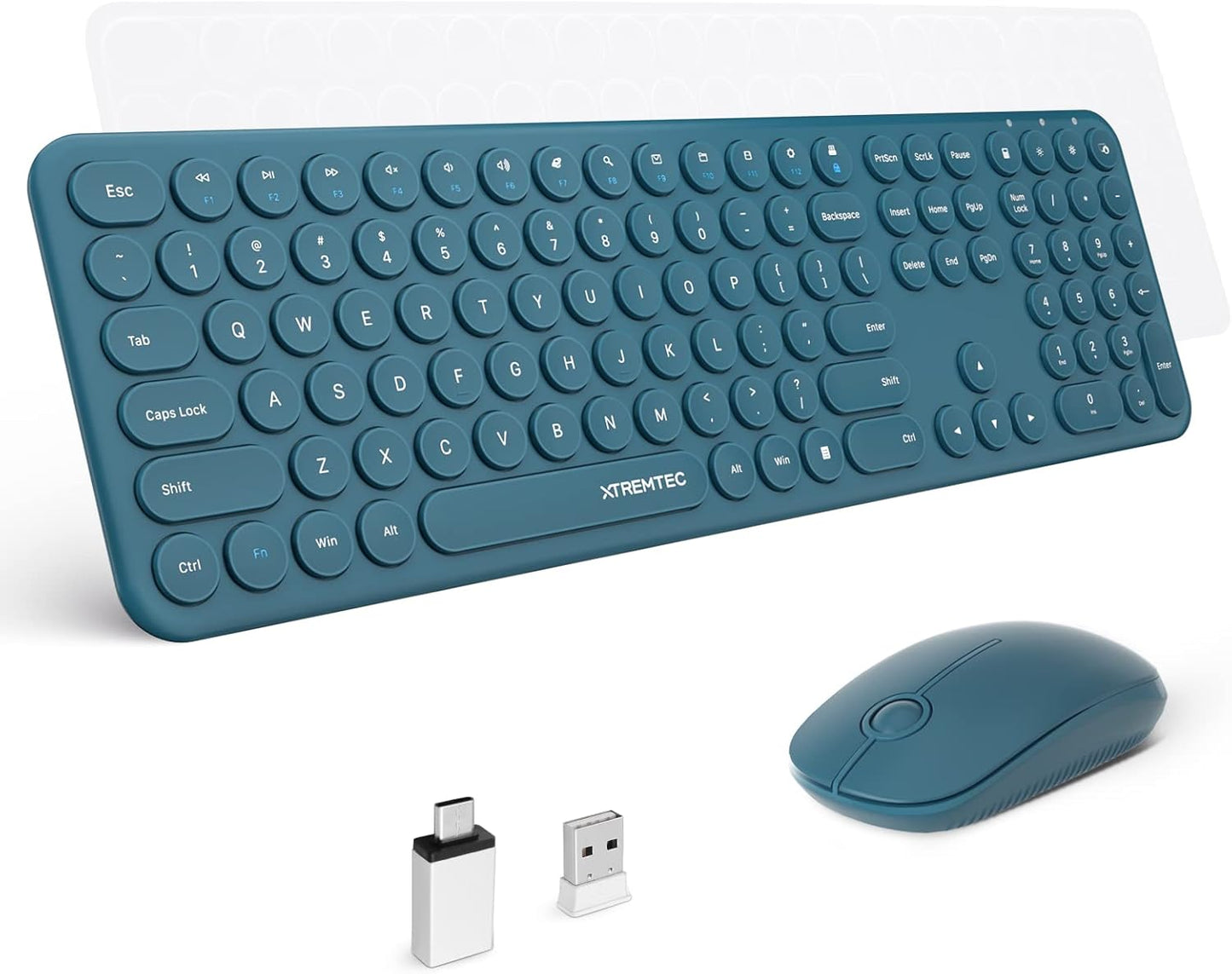 Ultra slim wireless keyboard mouse combo - Blue