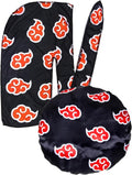 Anime Durag and Silk Bonnet 2pcs Set for Men and Women - Silky Satin