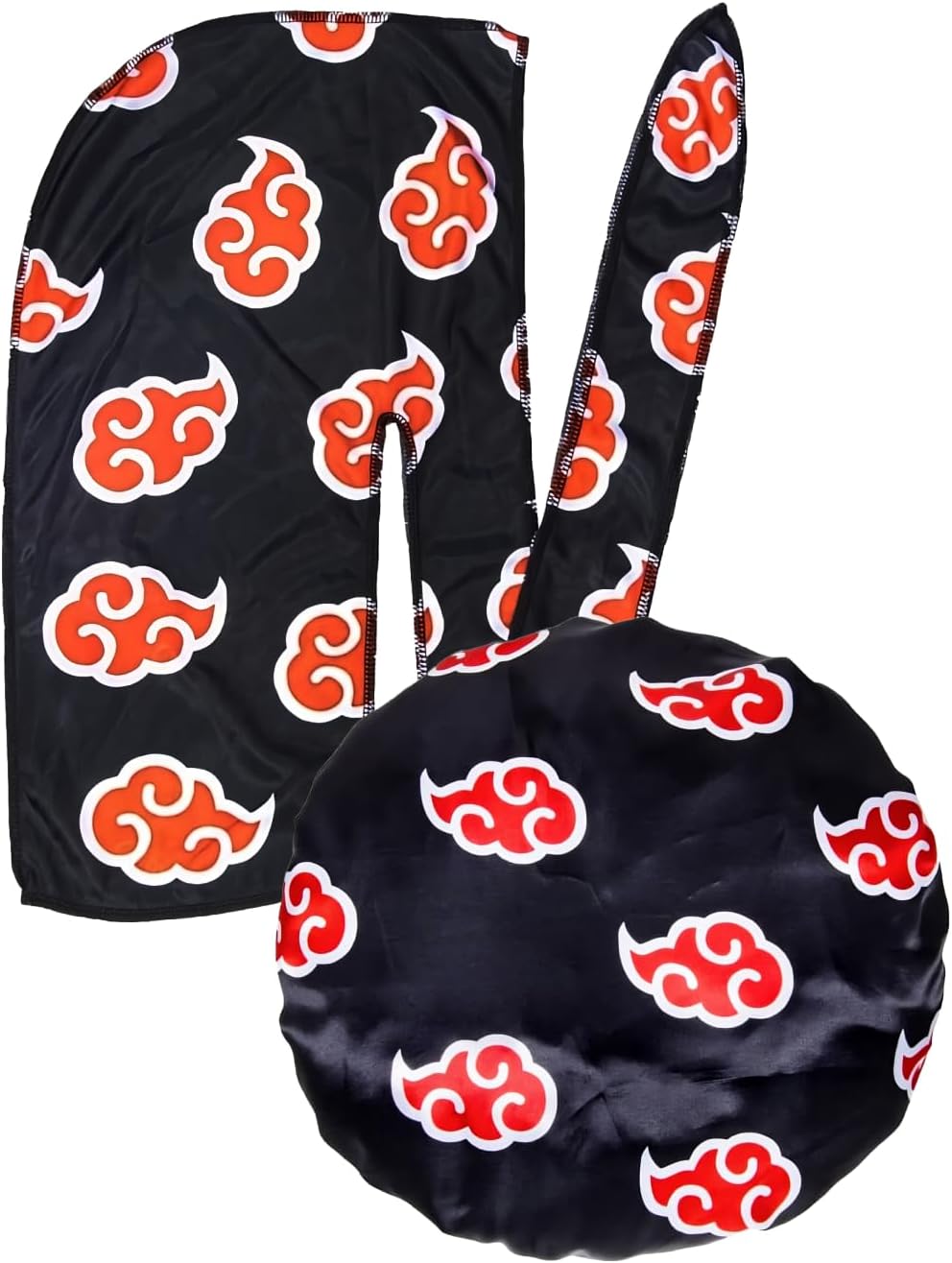 Anime Durag and Silk Bonnet Set for Men and Women Comfort
