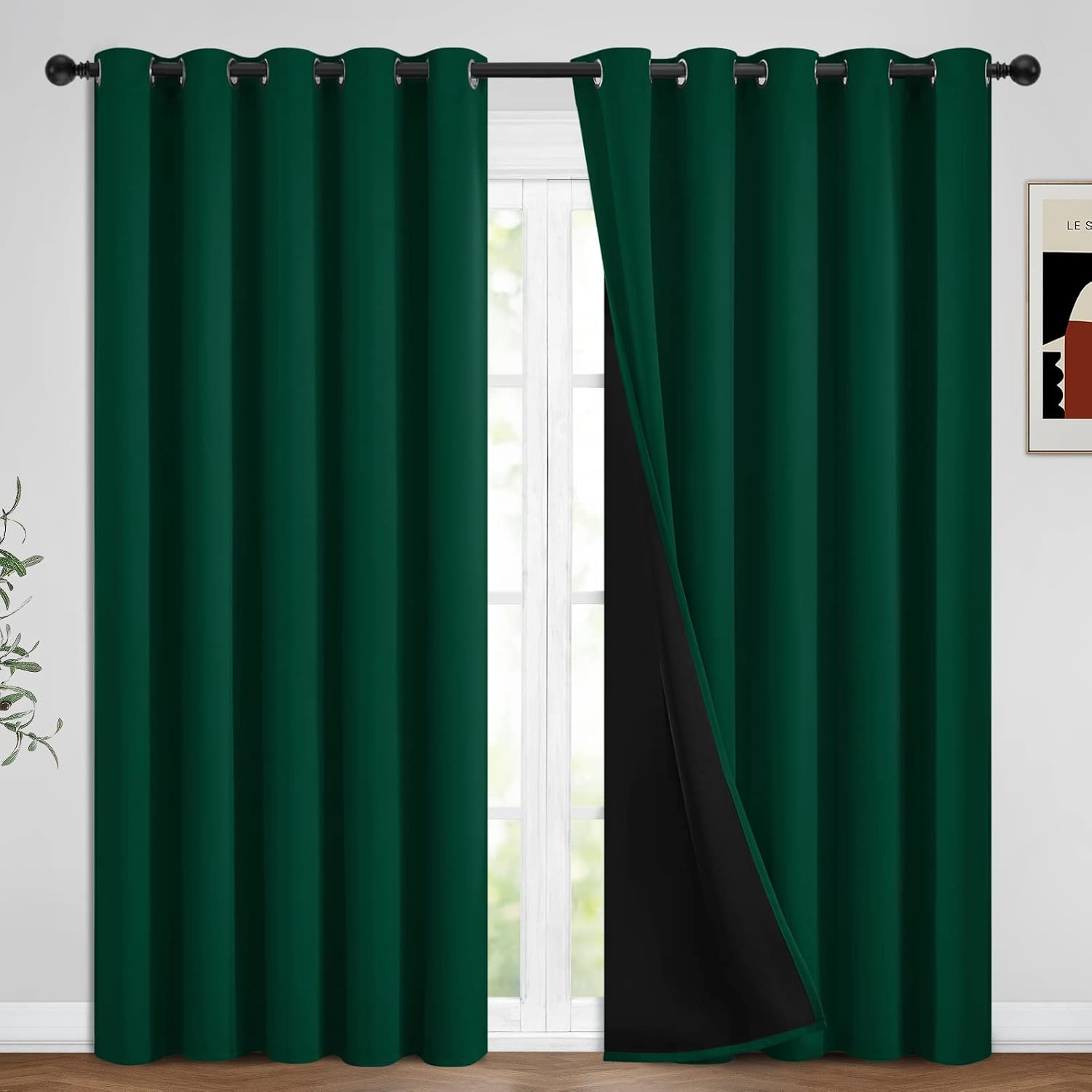 Yakamok Thermal Insulated Blackout Curtains for Bedroom