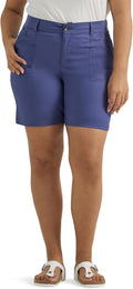 Lee Women's Plus Size Ultra Lux Comfort Flex-to-go Utility Bermuda