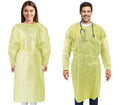 50 Pack Disposable Isolation Gowns - Yellow Level 2 SMS 40gsm - Fluid
