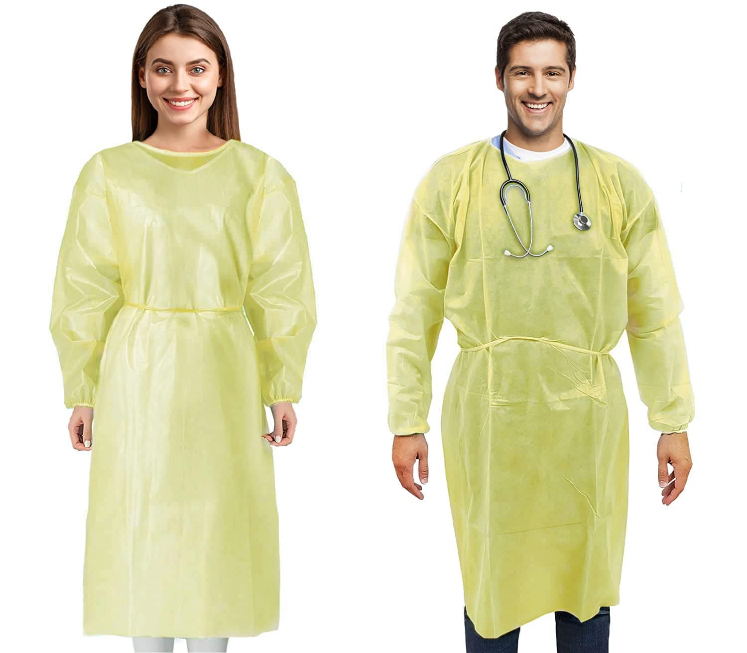 50 Pack Disposable Isolation Gowns for Medical and Dental Use
