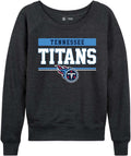 Tennessee Titans Women's Plus Size Charcoal Crewneck - Comfortable