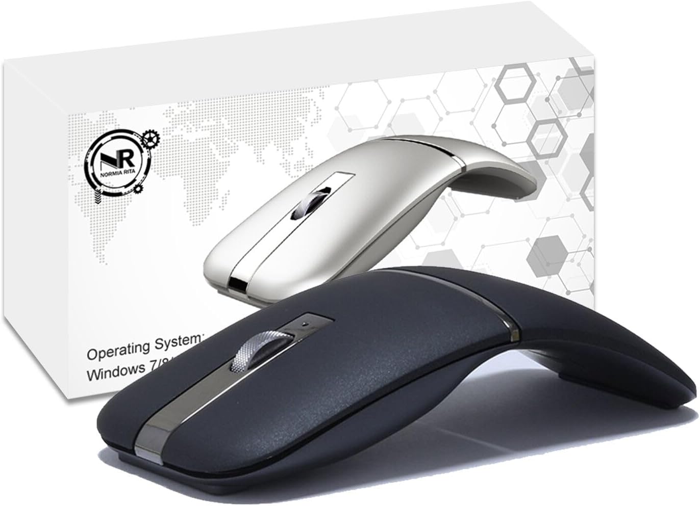 Foldable Arc Wireless Silent Mouse - Dual Mode Bluetooth 5.0