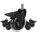 Hirate Office Chair Casters with Brake - Lockable, Floor Safe Rollers