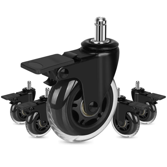 Hirate 3 Swivel Lockable Casters Set - Safe for All Floors!