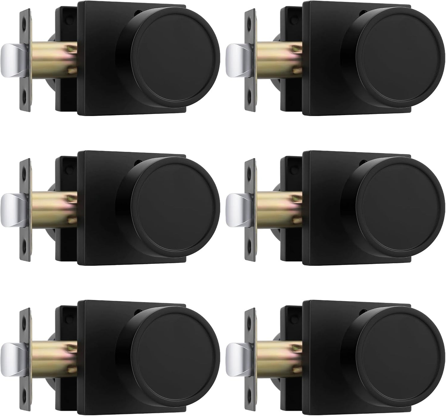 Goldenwarm Black Door Knobs for Privacy in Bedrooms and Bathrooms