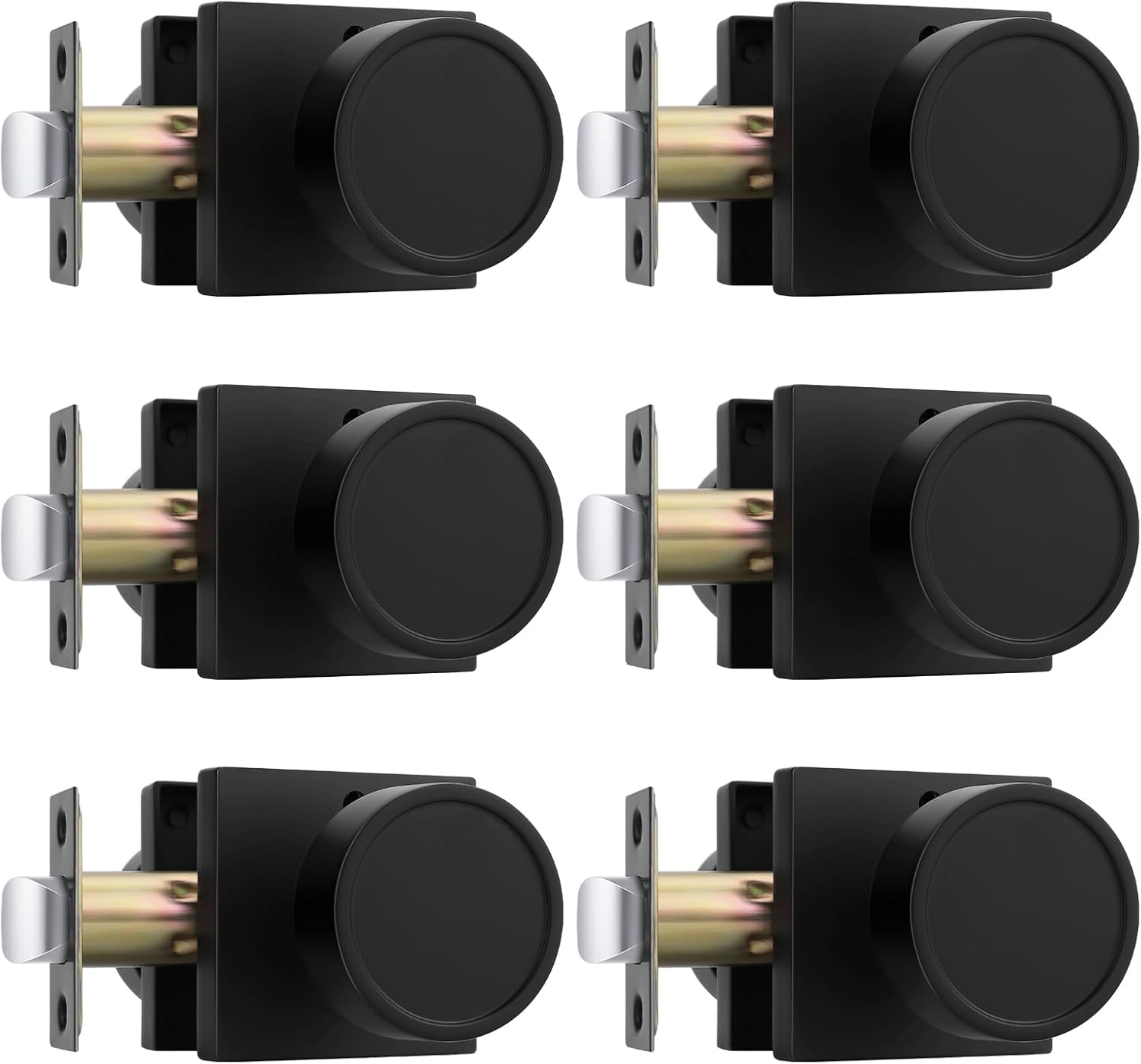 Goldenwarm Black Door Knobs for Privacy in Bedrooms and Bathrooms