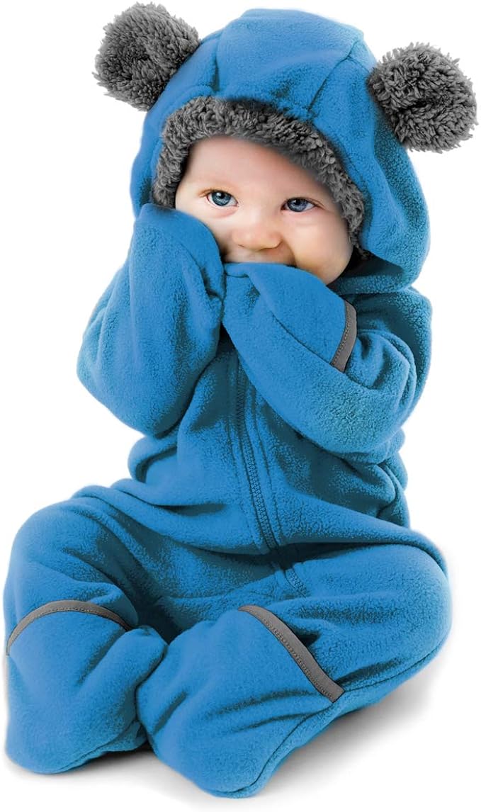 Fleece Baby Bunting Bodysuit for Infants and Toddlers Outerwear