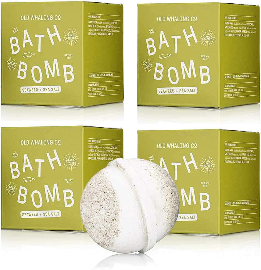 Old Whaling Co Seaweed and Sea Salt Bath Bomb Set of 4