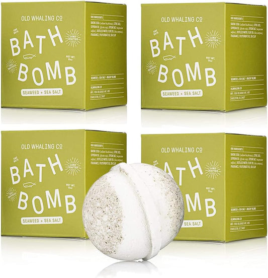 Old Whaling Co Seaweed and Sea Salt Bath Bomb Set of 4