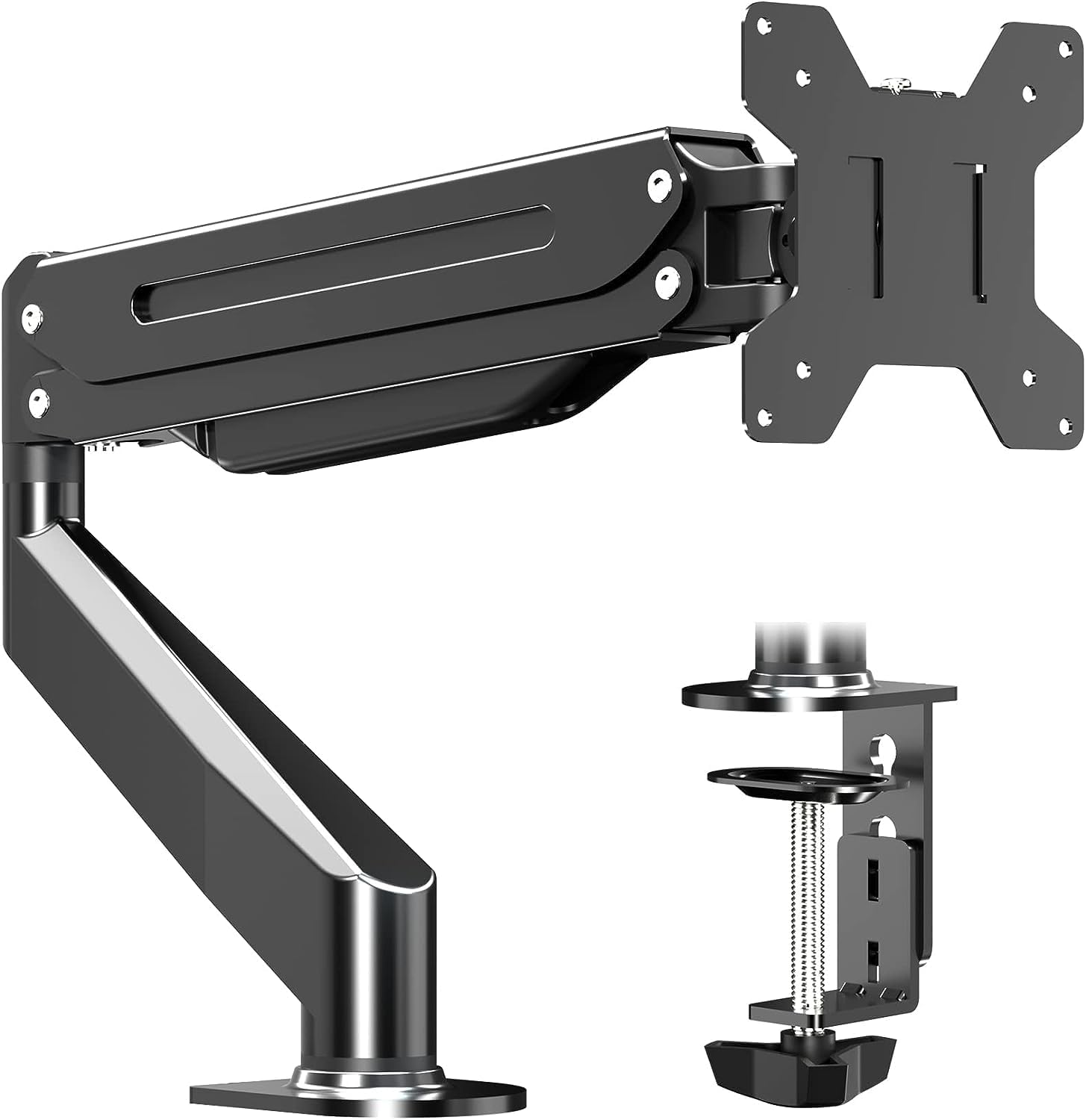 Suptek Gas Spring Monitor Arm - Fully Adjustable and Supports up to 22 lbs