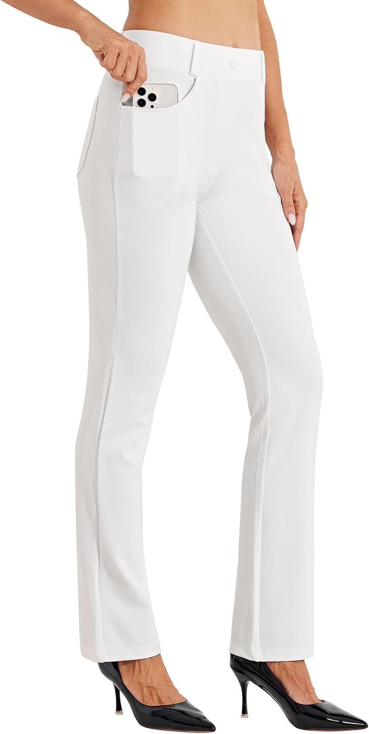 Willit Women's Yoga Dress Pants Bootcut Stretch Work Slacks