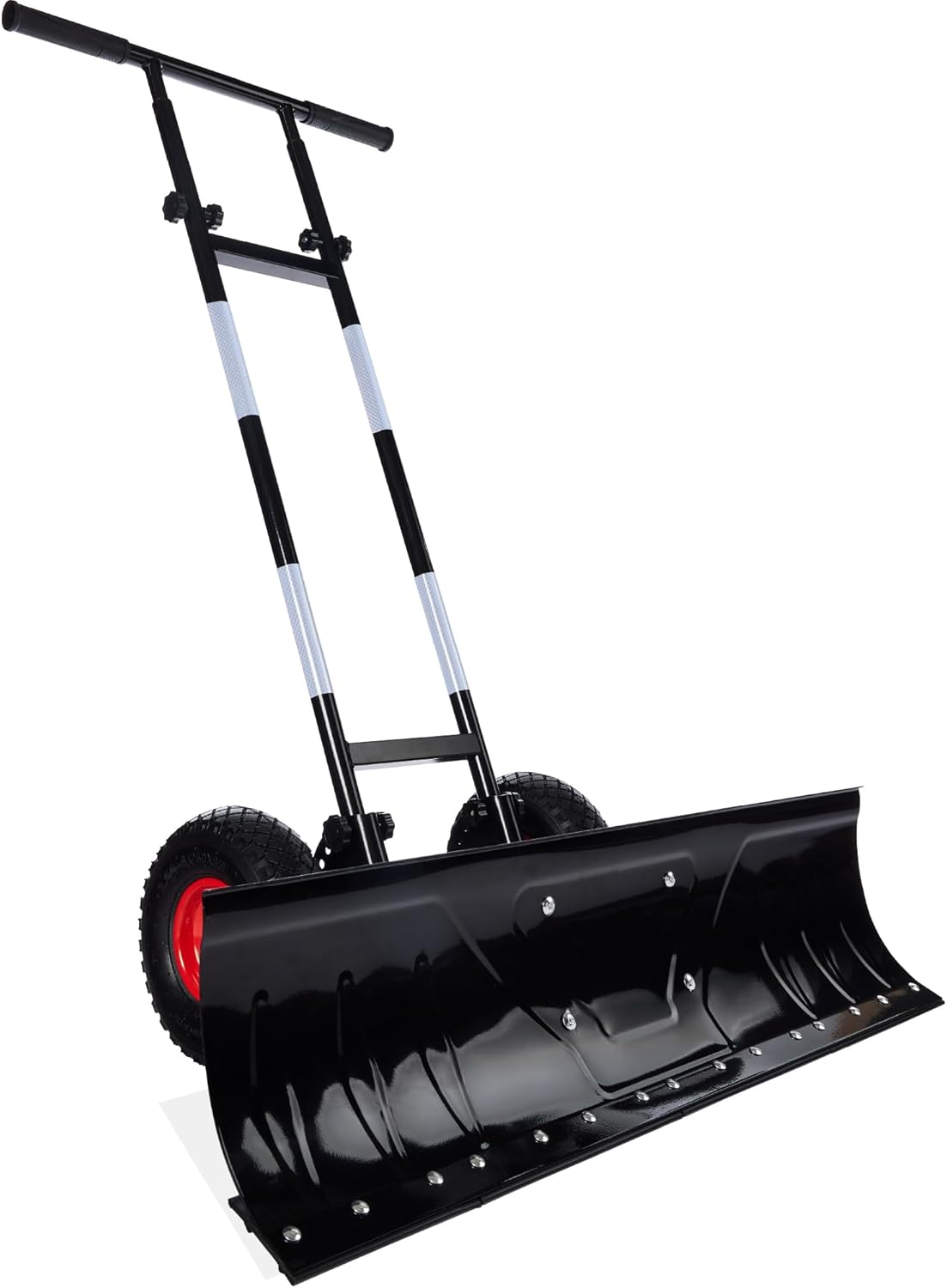 36in Heavy-Duty Snow Pusher Hand Plow for Efficient Snow Removal