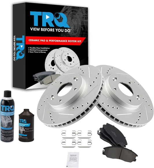 TRQ Front Performance Brake Pad & Rotor Kit for Hyundai Santa Fe