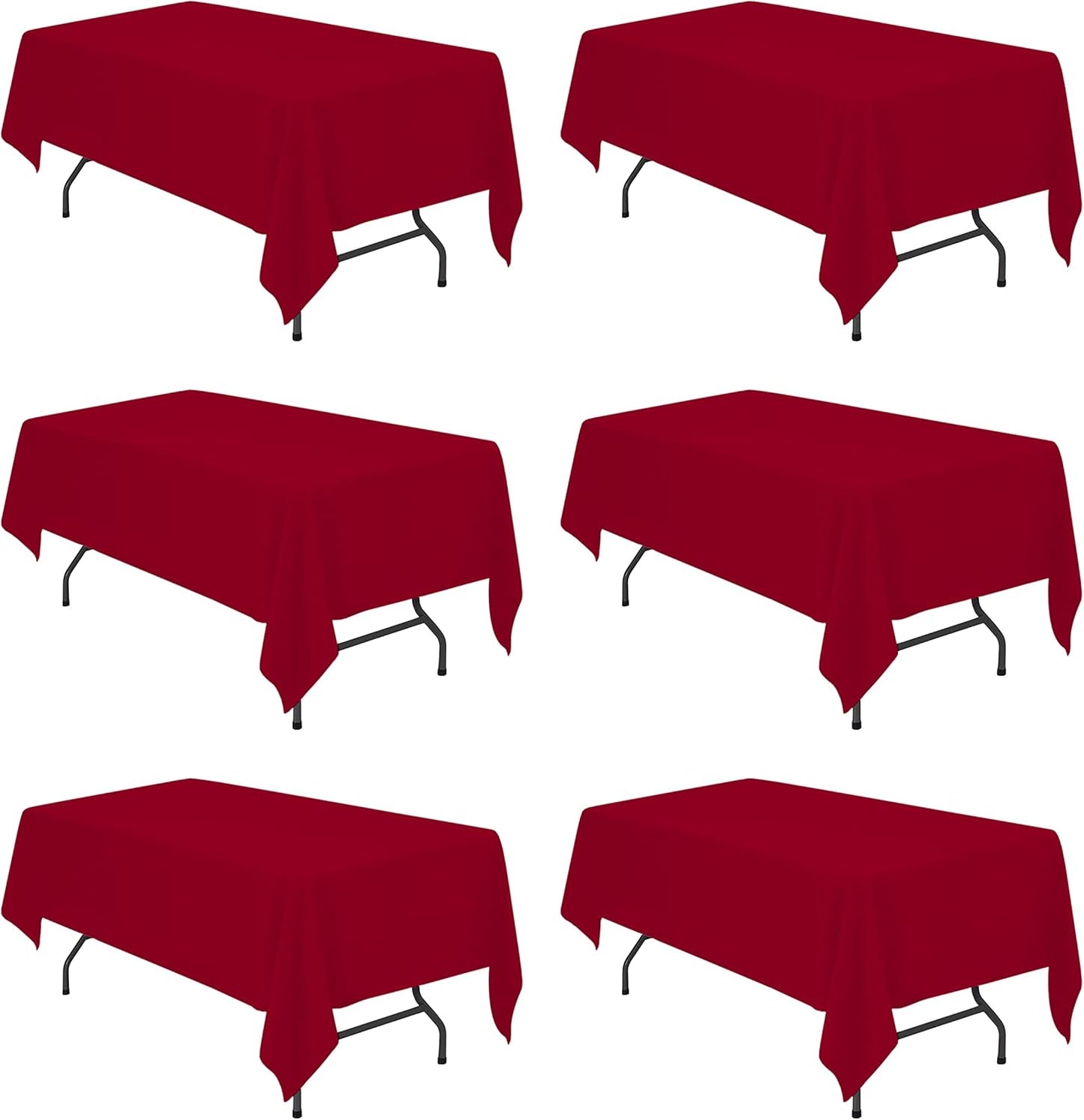 Premium Burgundy Tablecloths for 6 Foot Rectangle Tables