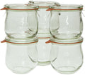Weck 746 0.36 L Tulip Jar Set of 6 - Versatile Canning & Storage