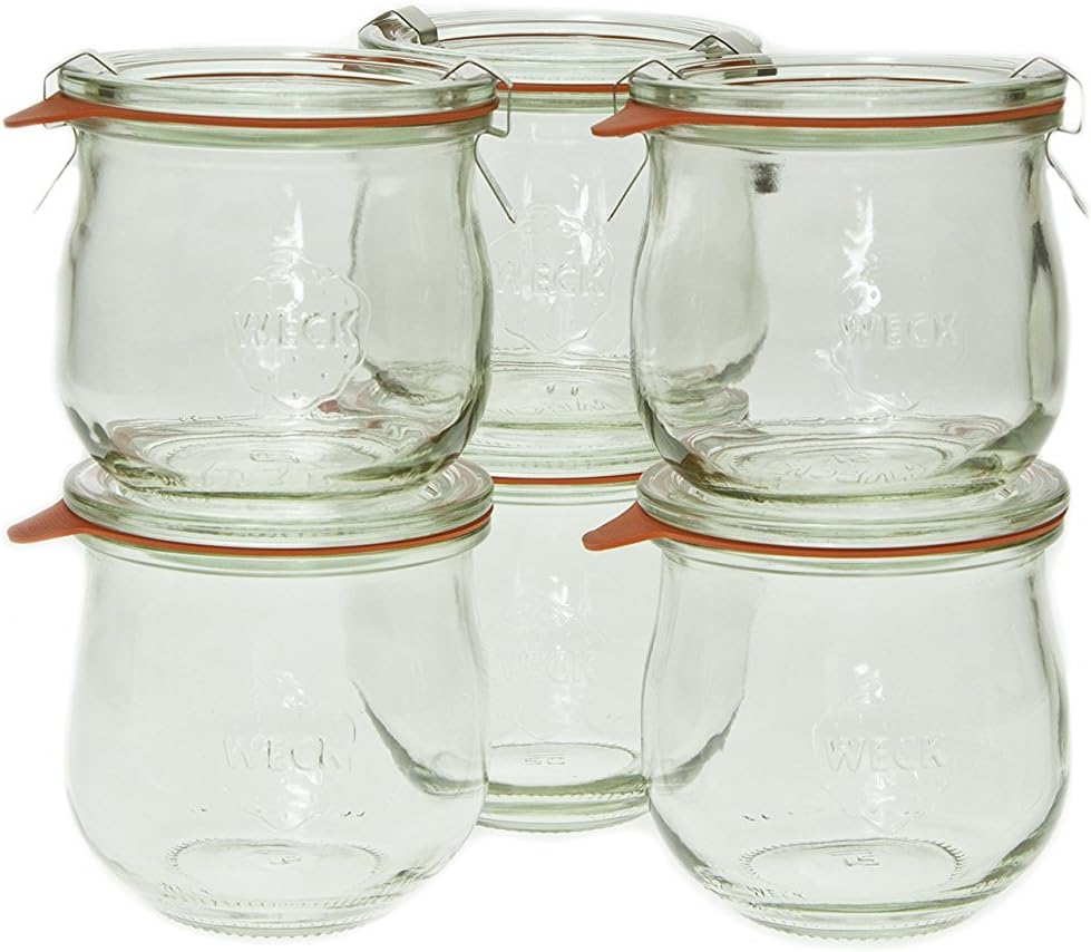 Weck 746 Tulip Jar Set of 6 - Perfect for Canning and Storage