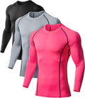 ATHLIO Men's UPF 50+ Long Sleeve Compression Shirt for Sports
