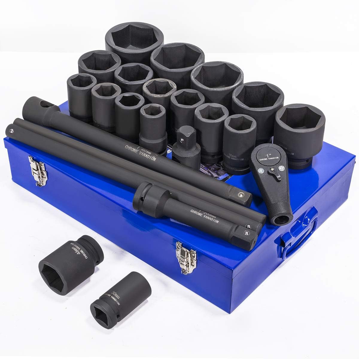 Stark USA 21-Piece Metric Jumbo Impact Socket Set for Professionals