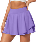 Tennis Skort for Women Pleated Double Ruffle - High Waist Fit