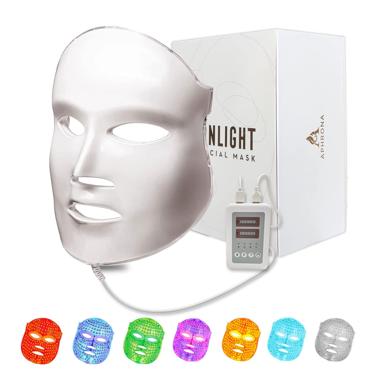 Aphrona LED Facial Skin Care Mask for Rejuvenation and Clarity