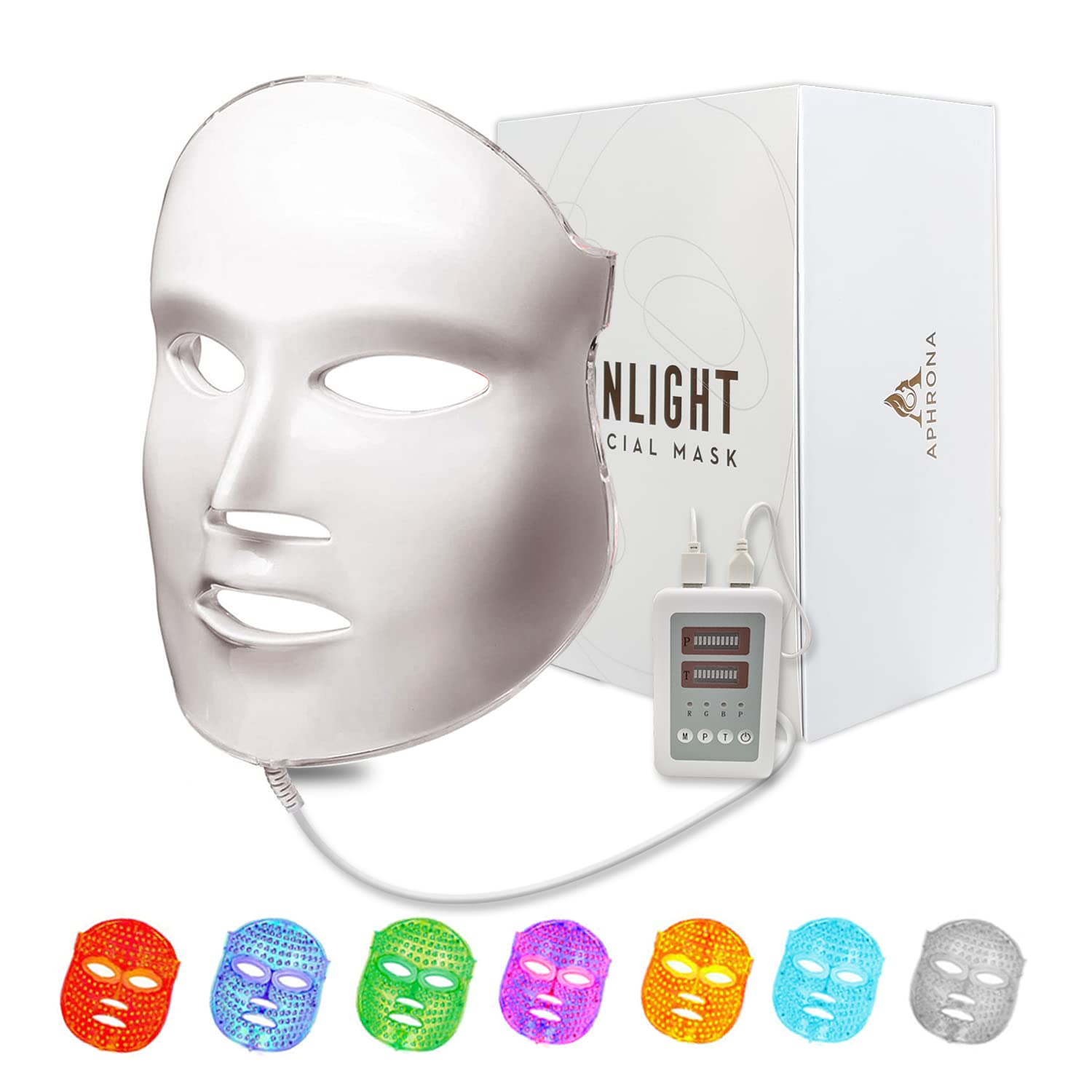 Aphrona LED Facial Skin Care Mask for Rejuvenation and Clarity