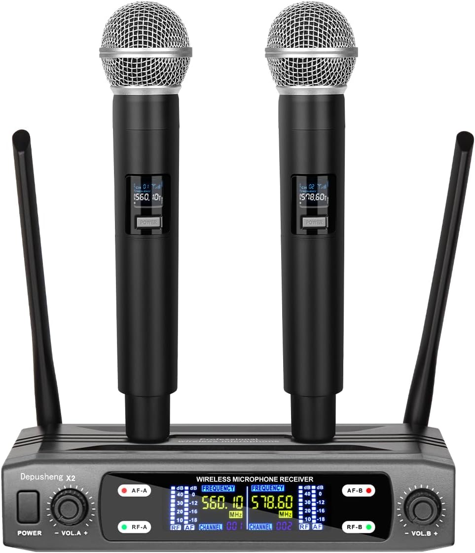 Depusheng Wireless Microphone System for Karaoke and Events