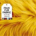 Faux Fur Fabric by the Yard - Plush 2 to 2.5in Pile, Golden Yellow
