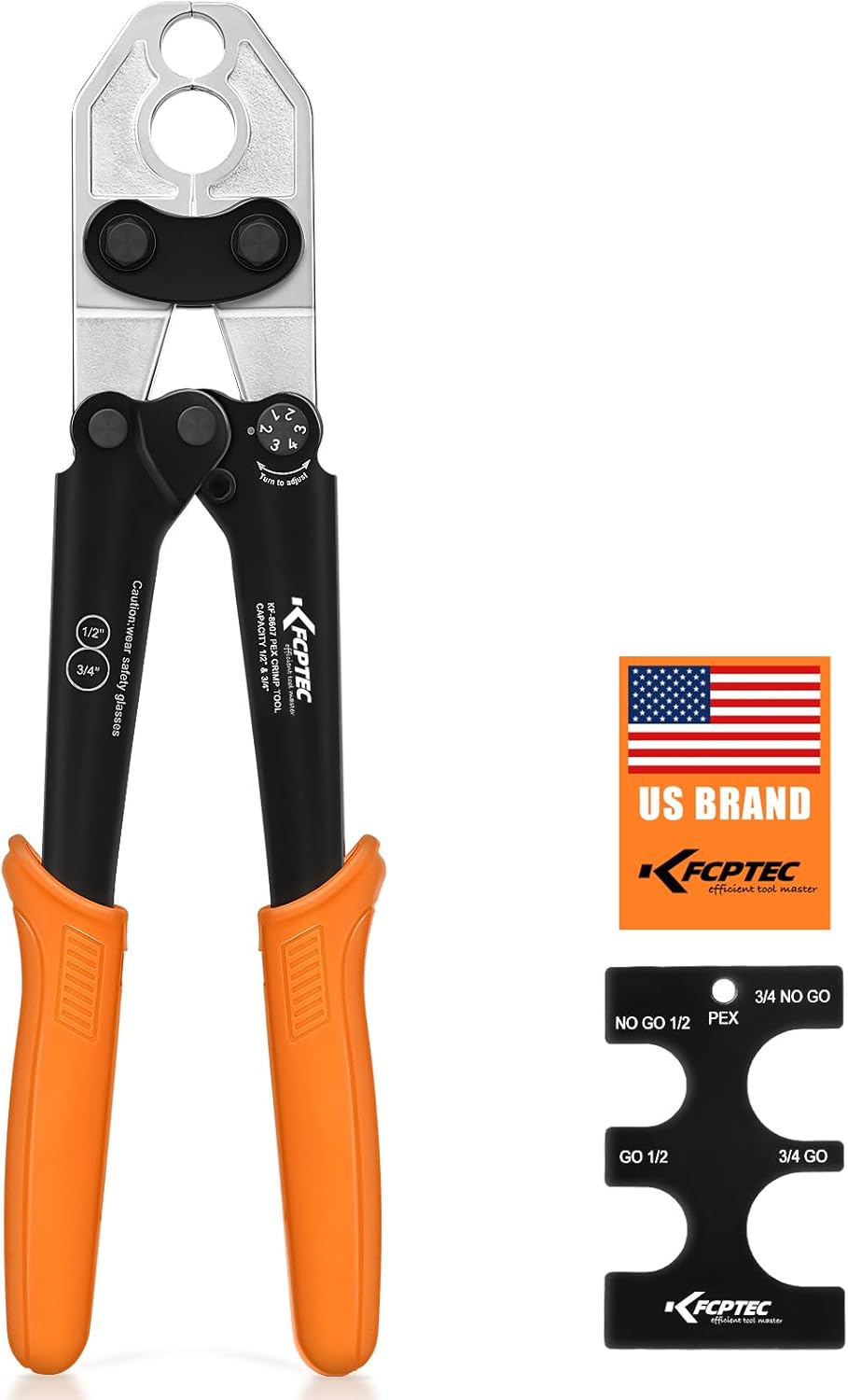 Versatile PEX Crimping Tool for 1/2 & 3/4 Copper Rings