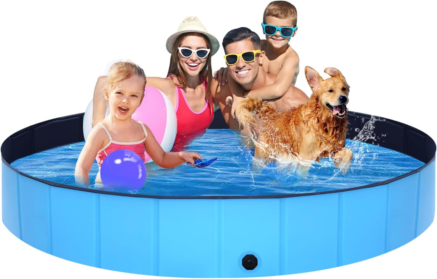 Foldable Dog Pool by STUDESK - Portable & Anti-Slip Design