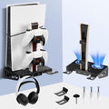 PS5 Wall Mount Kit with Fan & Dual Charger - Space Saving Mount