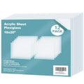 Plexiglass Sheets 16x20 12 Pack 0.04in Clear Acrylic Sheets - DIY