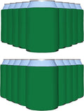 PartyPrints Kelly Green 100 Pack Can Cooler Sleeves - Bulk Insulated