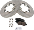 TRQ Rear Brake Pad & Rotor Kit Compatible with 2015-2019 Ford Transit