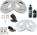 Front & Rear Brake Pad and Rotor Kit Ceramic G-Coated Slotted X
