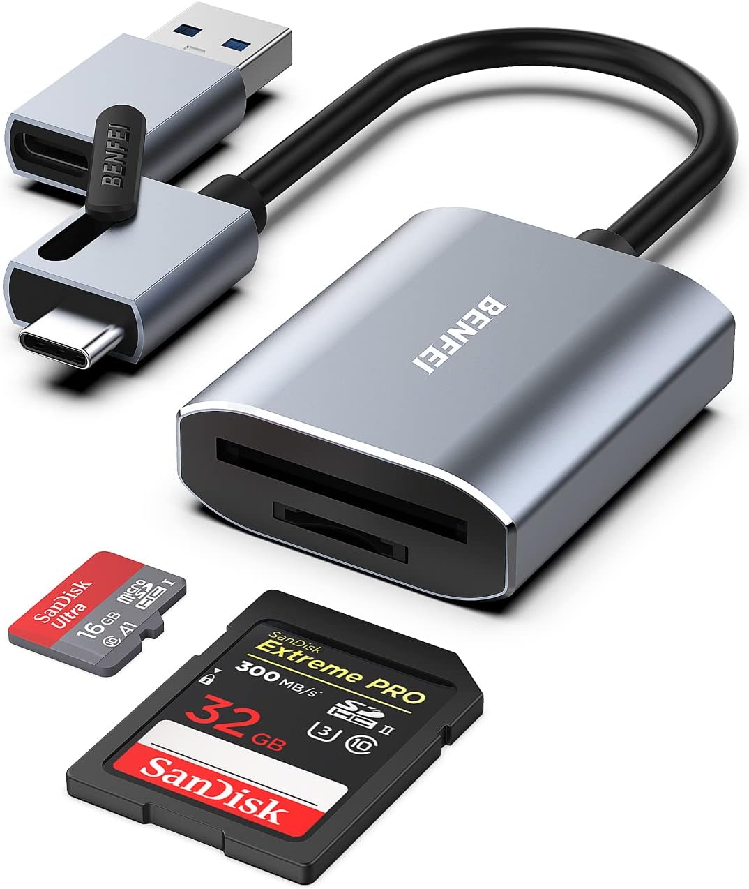 Universal USB-C Memory Card Reader by BENFEI