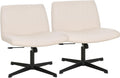 Criss Cross Armless Swivel Office Chair - Wide Seat Comfort