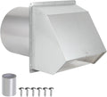 6 Inch Wall Vent Cover Exterior Hood with Damper - Durable 304 SS